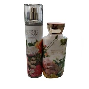 RARE Bath & Body Works Brightest Bloom‎ 2pc Bundle Body Mist & Shower Gel
